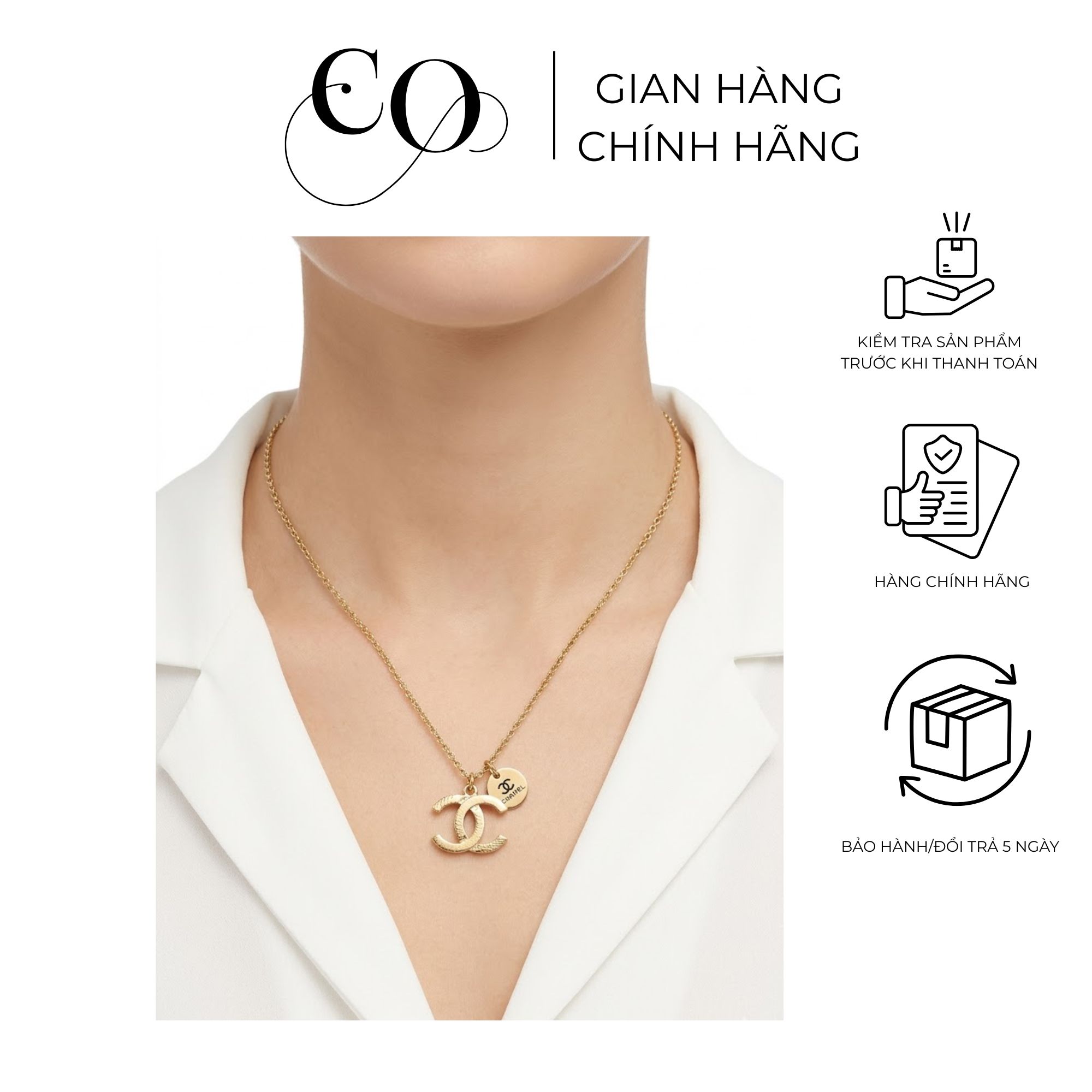 Vòng cổ logo Chanel Vòng cổ logo Chanel